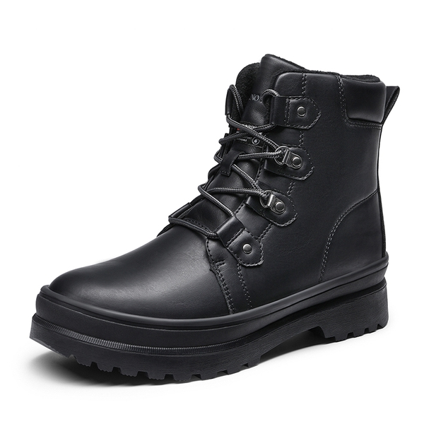 Men's Warm Insulated Winter Snow Boots - BLACK -  0