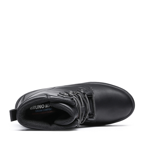 Men's Warm Insulated Winter Snow Boots - BLACK - 4