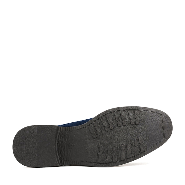 Men's Suede Oxford Dress Shoes - NAVY - 3