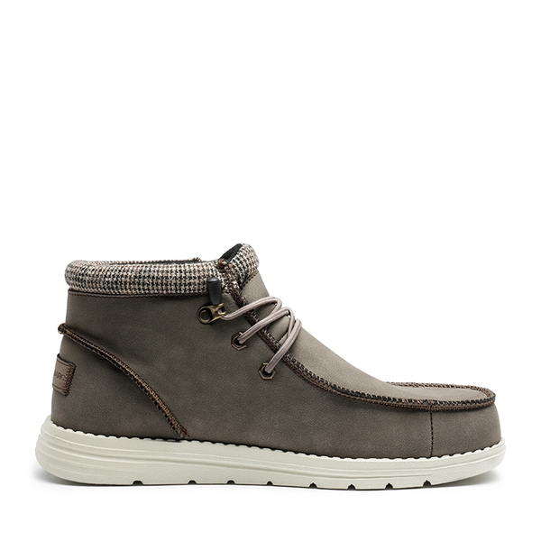 Men's Slip On Winter Loafer Boots - DARK-BROWN - 2