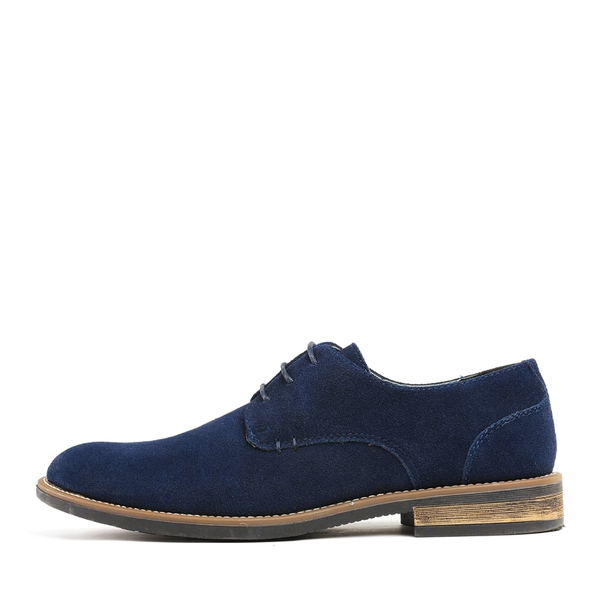 Men's Suede Oxford Dress Shoes - NAVY - 1