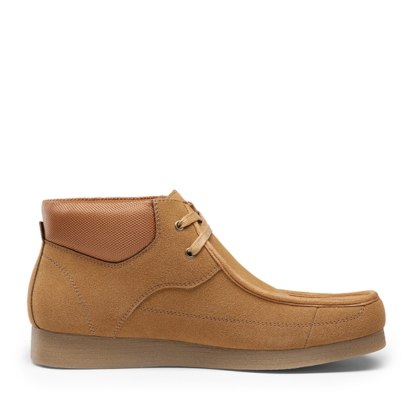 Men's Classic Slip-On Dress Chukka Boots - BROWN SUEDE - 1