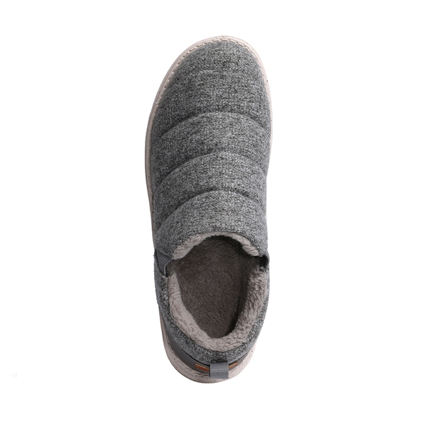 Men's Warm Faux Fur Slip-On Loafers - GREY - 3