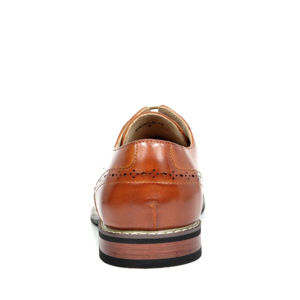 Men's Wide Fit Dress Oxford Shoes - BROWN - 5
