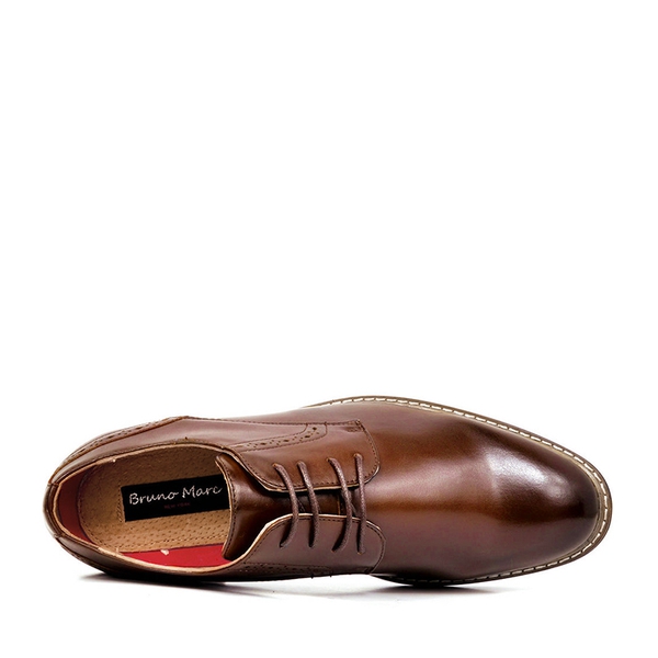 Men's Wide Fit Dress Oxford Shoes - DARK BROWN - 3