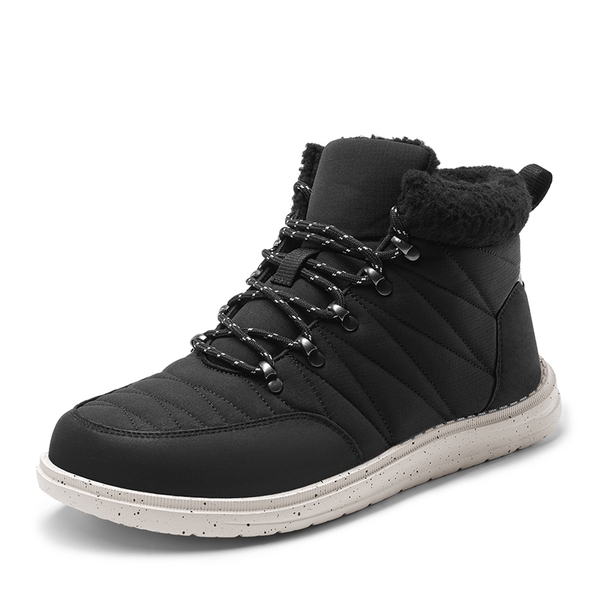 Men's Warm Lightweight Walking Boots - BLACK -  0