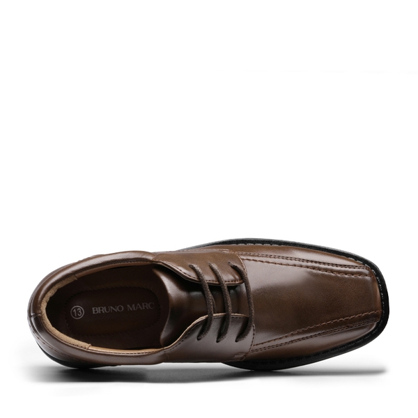 Boy's Classic Oxfords Dress Shoes - DARK-BROWN - 3