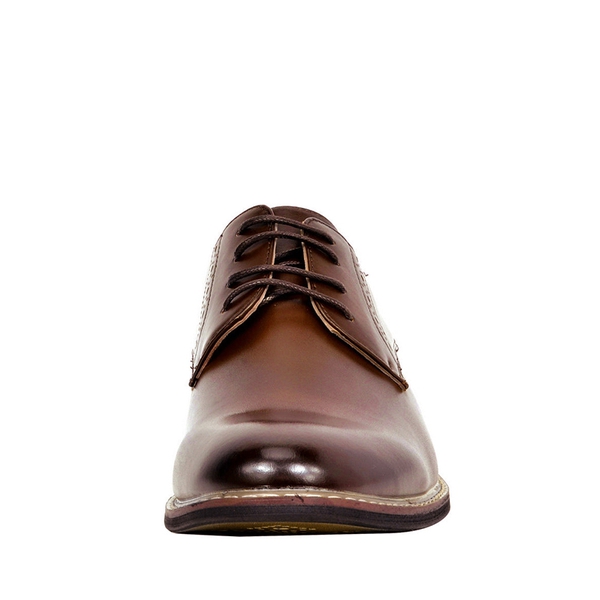 Men's Wide Fit Dress Oxford Shoes - DARK BROWN - 4