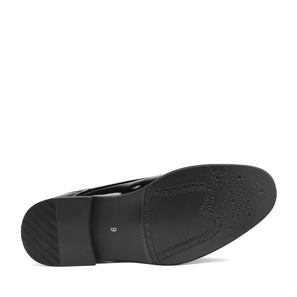 Men's Wide Fit Dress Oxford Shoes - BLACK PAT - 2