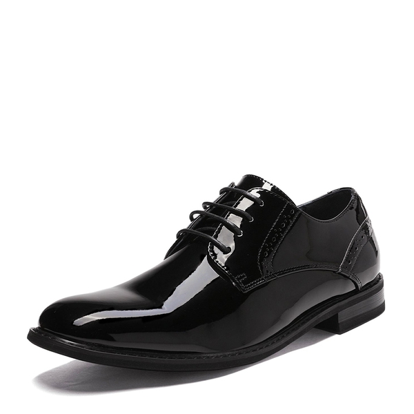 Men's Wide Fit Dress Oxford Shoes - BLACK PAT -  0