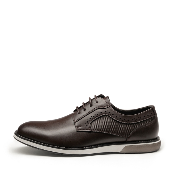 Men's Wide Fit Casual Dress Sneakers - DARK BROWN - 1