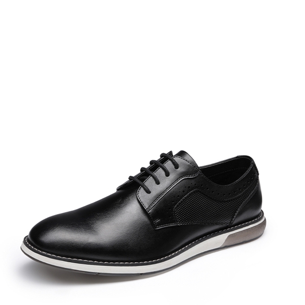 [CrossFlex GentEdge]Men's Wide Fit Casual Dress Sneakers - BLACK -  0