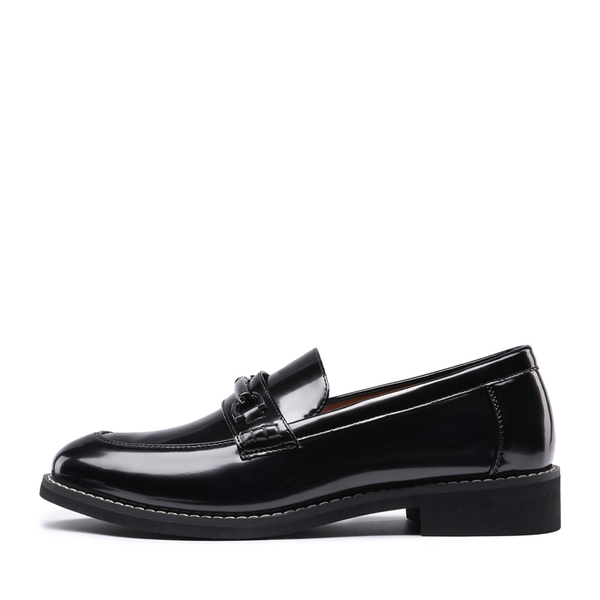 Women's Classic Flat Dress Loafers - BRIGHT BLACK - 1
