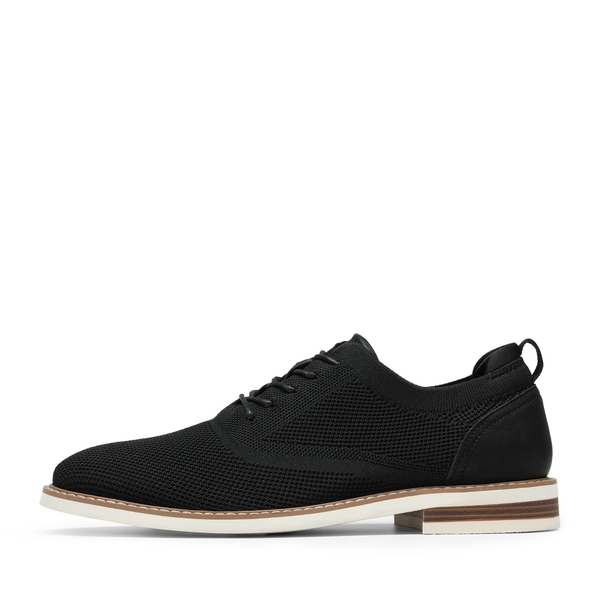 Men's Breathable Mesh Casual Oxford Shoes - BLACK - 1