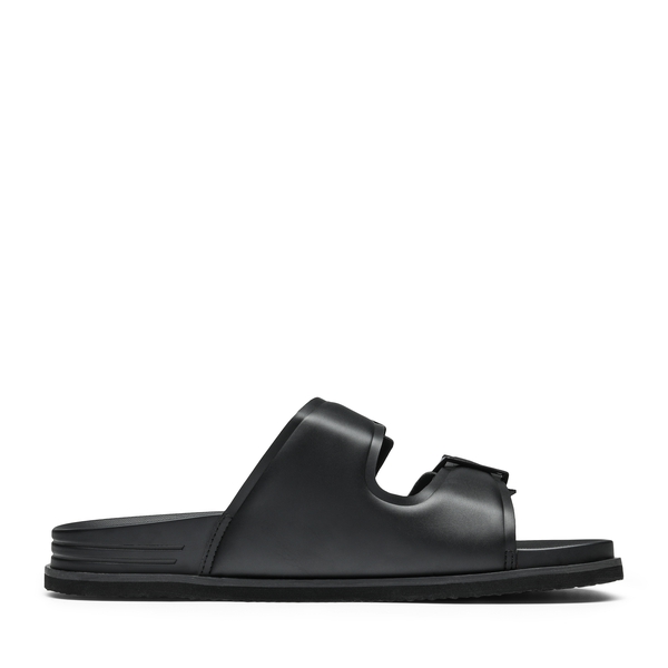 Men's  Double Strap Slides with Arch Support - BLACK - 2