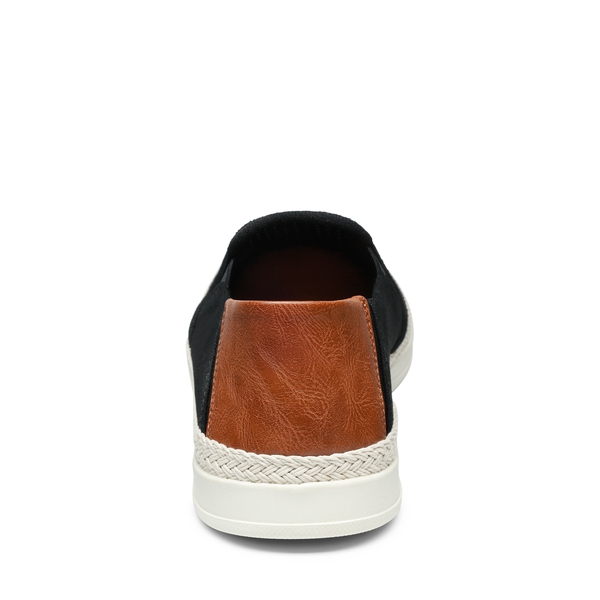 Men's Casual Slip On Sneakers - BLACK - 4