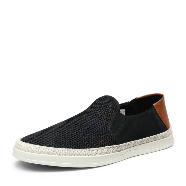 Men's Casual Slip On Sneakers - BLACK -  0