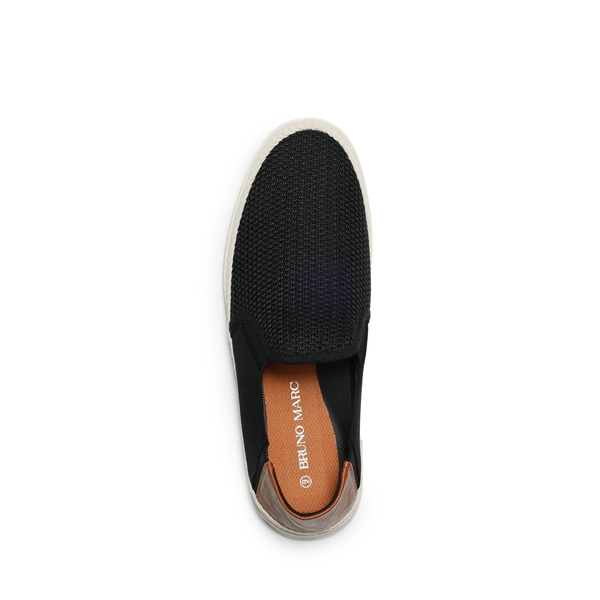 Men's Casual Slip On Sneakers - BLACK - 2