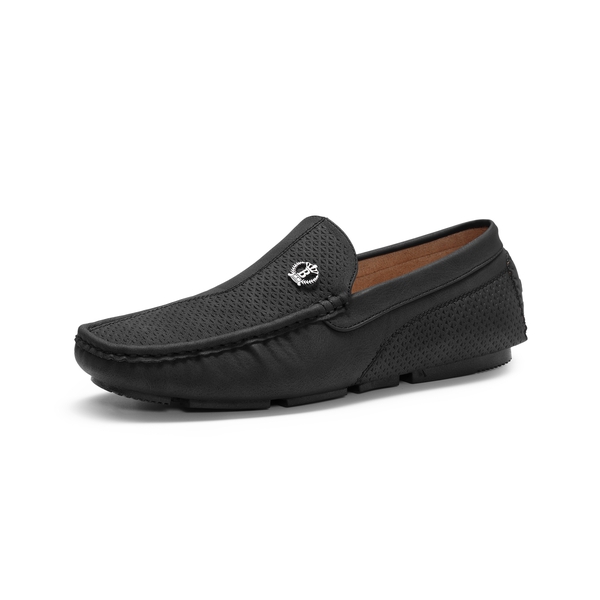 Men's Versatile PU Leather Penny Loafers - BLACK -  0