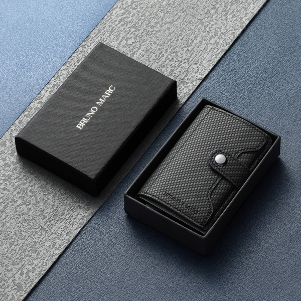 Men's Slim Pop-Up Wallet With Cash Compartment - CARBON - 5