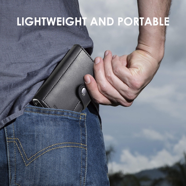 Men's Slim Pop-Up Wallet With Cash Compartment - BLACK - 4