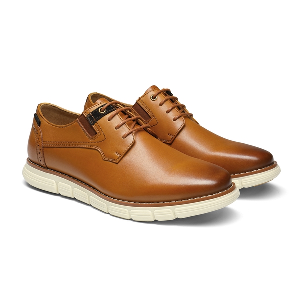 [CrossFlex NeatPolish-] Men's Casual Oxford Dress Sneakers - BROWN - 3