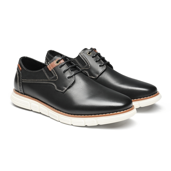 [CrossFlex NeatPolish-] Men's Casual Oxford Dress Sneakers - BLACK - 3