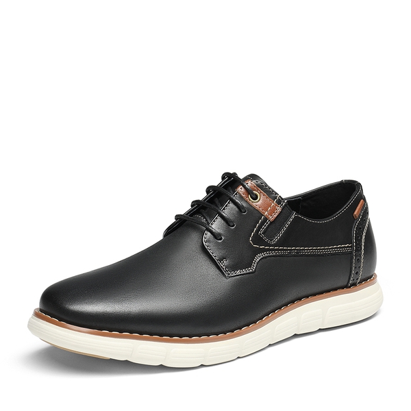 [CrossFlex NeatPolish-] Men's Casual Oxford Dress Sneakers - BLACK -  0
