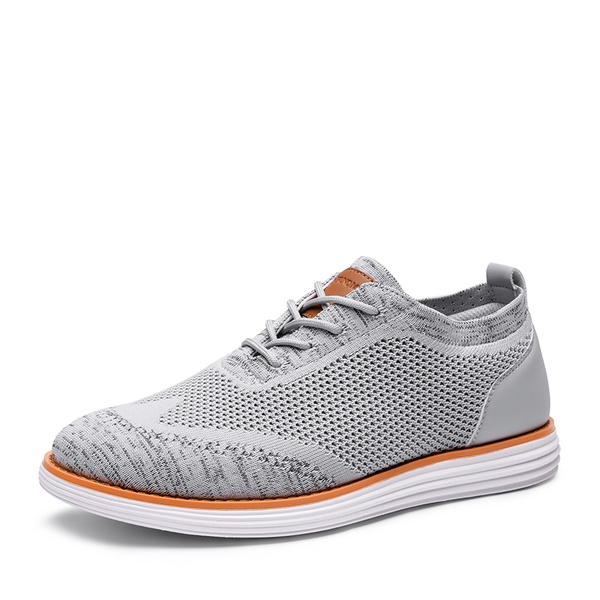 [KnitFlex Breeze+] Men's Mesh Wingtip Oxford Sneakers - GREY -  0