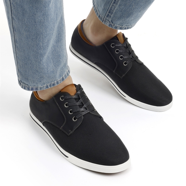 Men's Casual Oxford-Inspired Sneakers - BLACK - 1