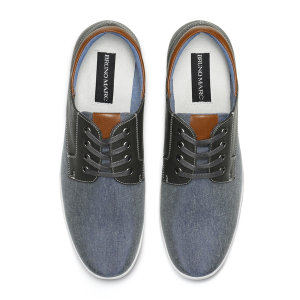 Men's Casual Oxford-Inspired Sneakers - GREY - 4