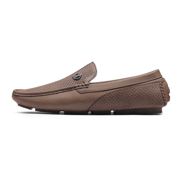 Men's Versatile PU Leather Casual Loafers - BROWN - 2