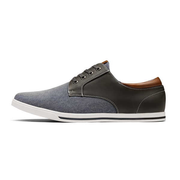 Men's Casual Oxford-Inspired Sneakers - GREY - 2