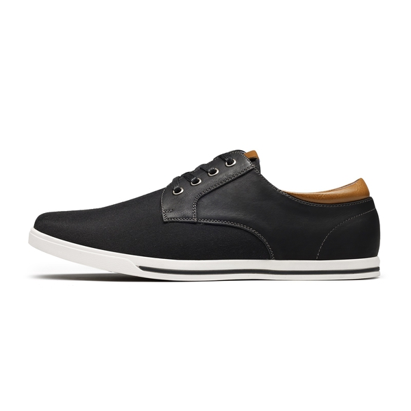 Men's Casual Oxford-Inspired Sneakers - BLACK - 2