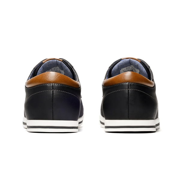 Men's Casual Oxford-Inspired Sneakers - BLACK - 5