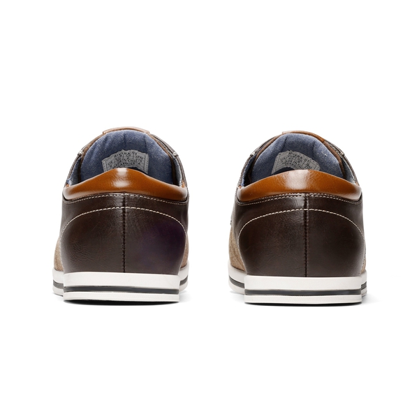 Men's Casual Oxford-Inspired Sneakers - DARK BROWN - 5