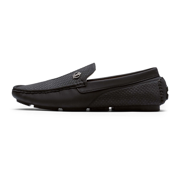 Men's Versatile PU Leather Casual Loafers - BLACK - 2