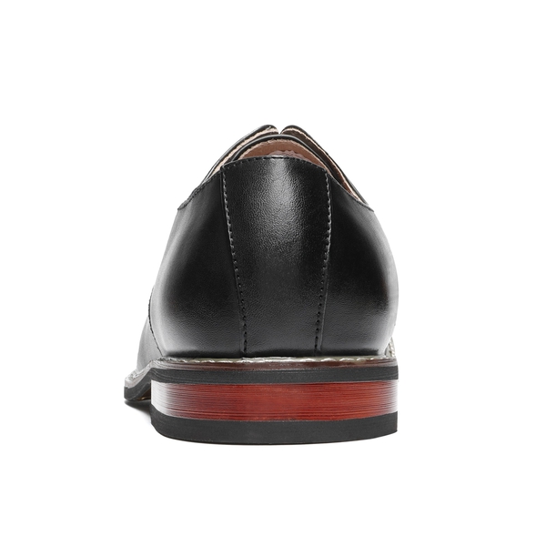 Men's Classic Cap-Toe Formal Oxford Shoes - BLACK - 4