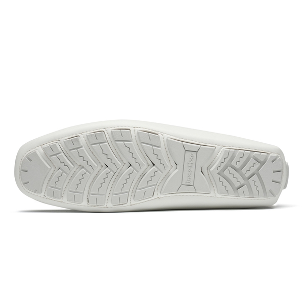 Men's Horsebit Moccasin Loafers Shoes - WHITE - 3
