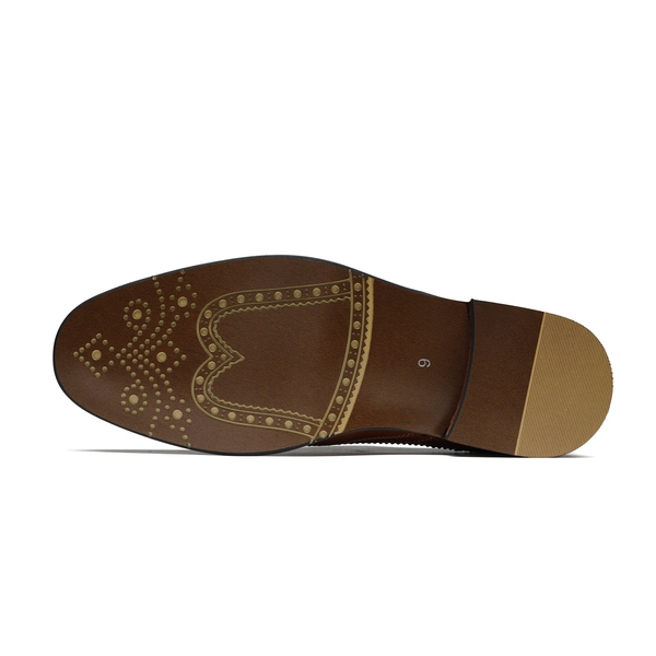 Men's Sophisticated Wingtip Dress Shoes - BROWN - 3