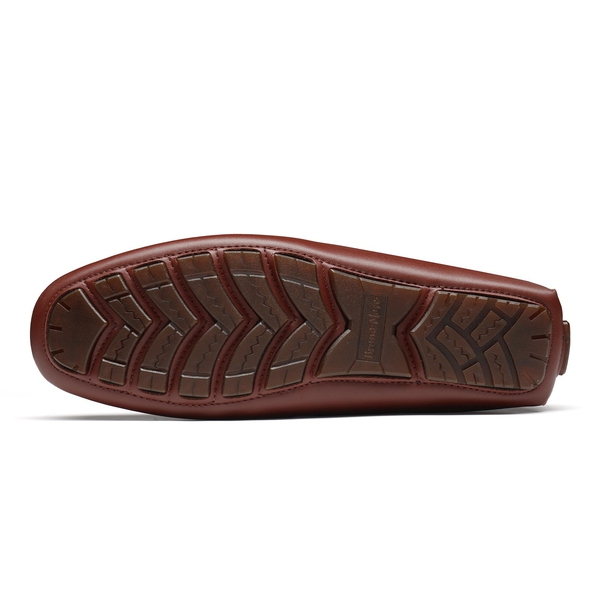 Men's Horsebit Moccasin Loafers Shoes - BROWN - 3