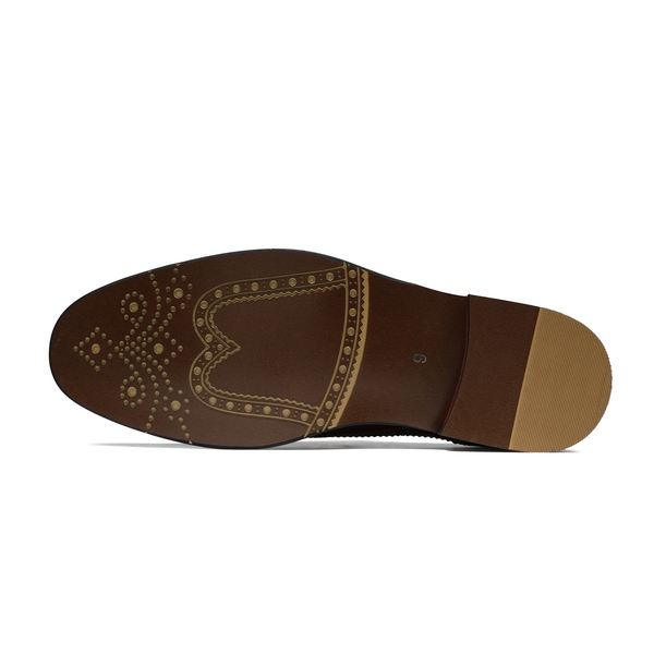 Men's Sophisticated Wingtip Dress Shoes - DARK BROWN - 3