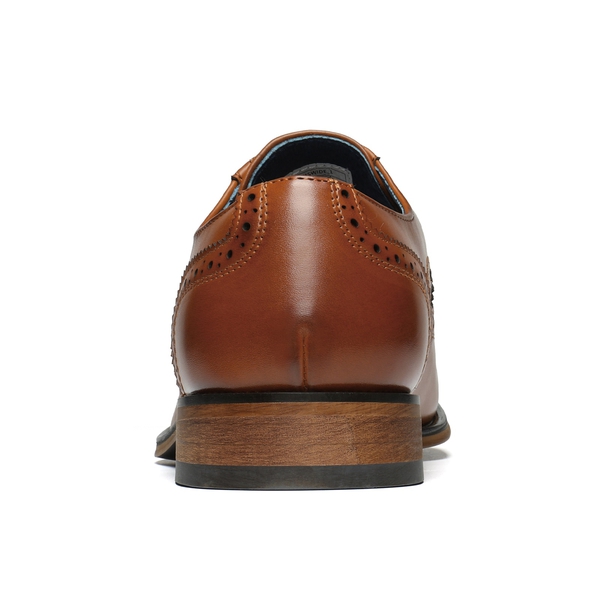 Men's Elegant Wingtip PU Leather Shoes - BROWN - 4