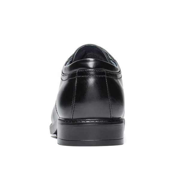 Men's Classic Round Cap Toe Dress Shoes - BLACK - 4