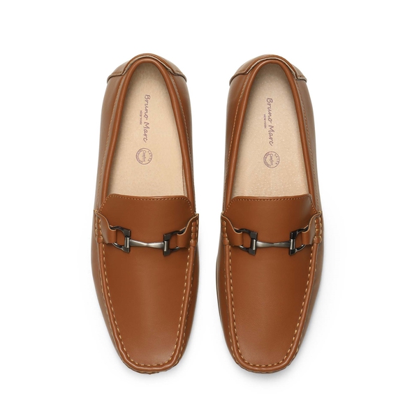 Men's Classic Metallic Horsebit Loafers - TAN - 4