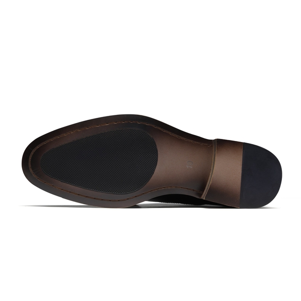 Men's Cap Toe PU Leather Oxford Shoes - BLACK - 3