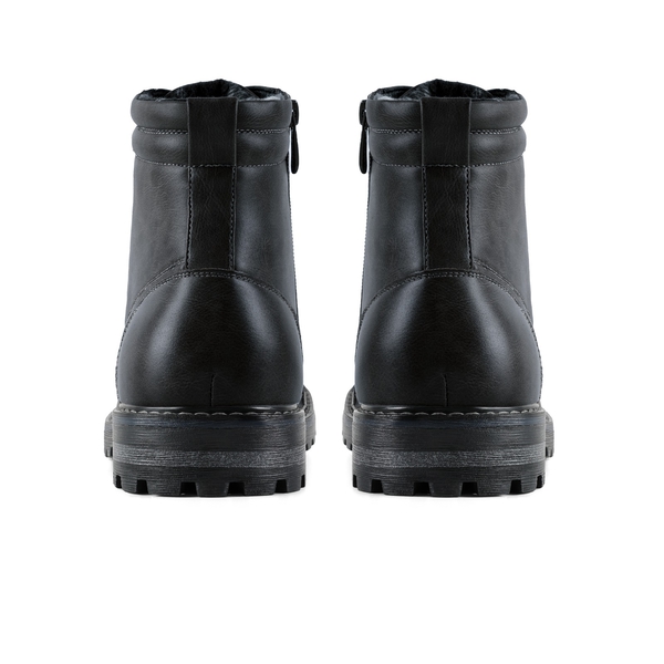 Men's Durable Motorcycles Lace-Up Combat Boots - BLACK - 5