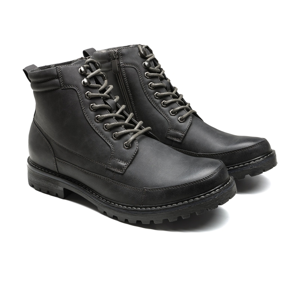 Men's Durable Motorcycles Lace-Up Combat Boots - GREY - 6