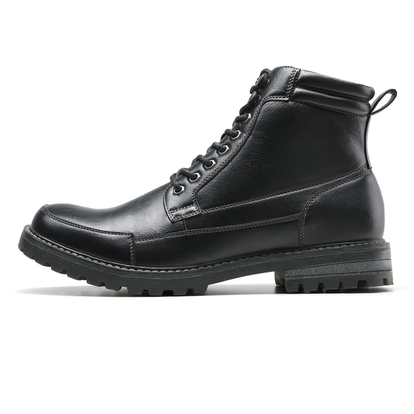 Men's Durable Motorcycles Lace-Up Combat Boots - BLACK - 2