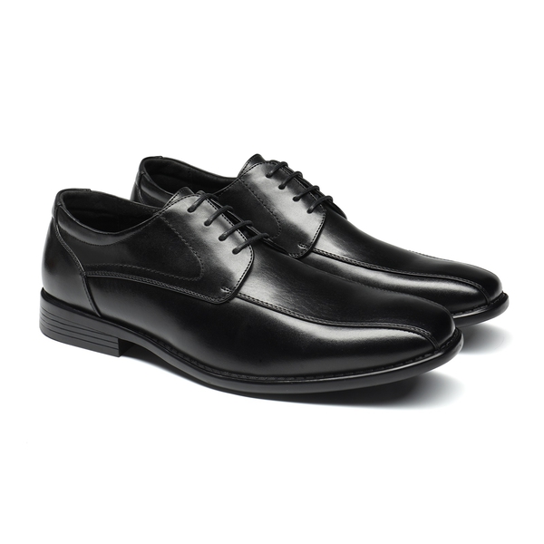 Men's Classic PU Leather Dress Shoes - BLACK - 5